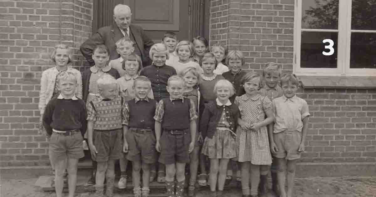 Det tredje af min første skoledag i 1953