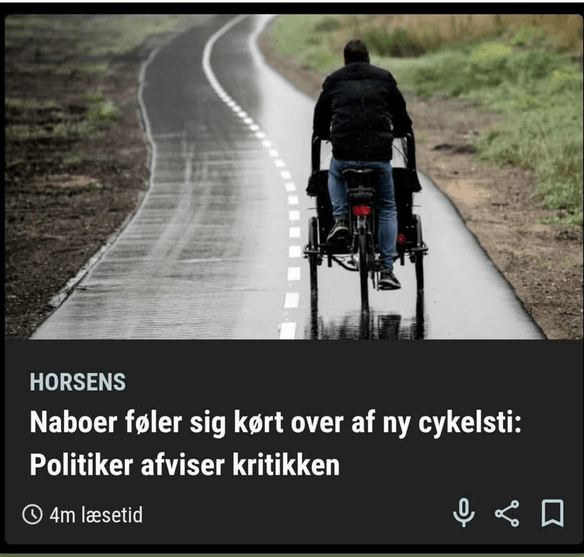 Kørt over af en cykelsti?